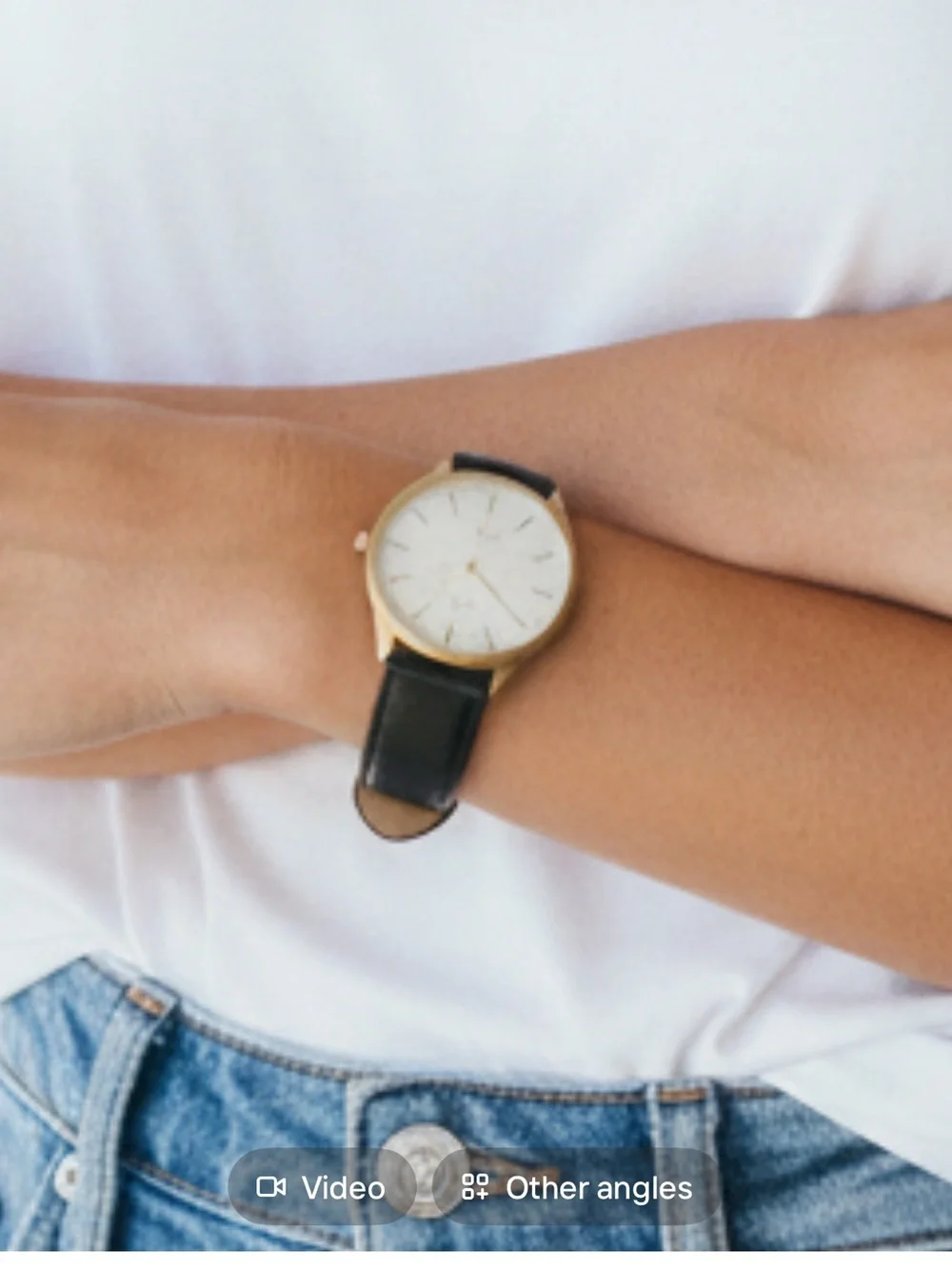 Ted Baker Classic Gold Case Wristwatch with Brown Leather Band